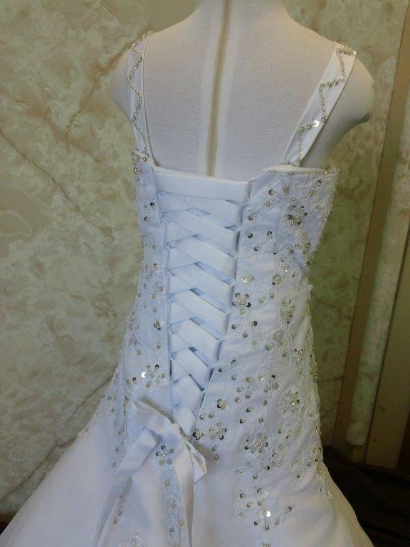 mermaid beaded flower girl dress